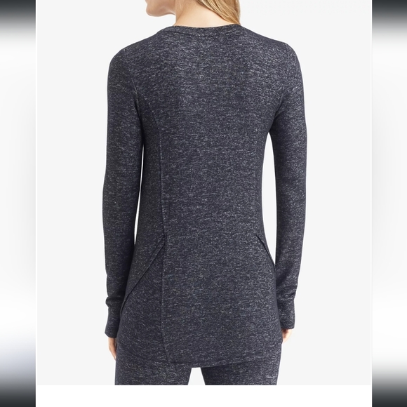 Cuddl Duds Women's Soft Knit Matching Jogger Set Dark Charcoal Gray - Picture 3 of 8